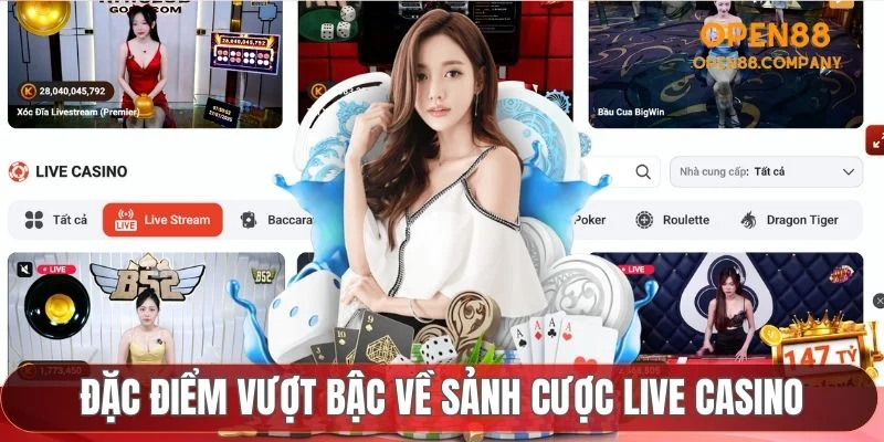 Đặc điểm vượt bậc về sảnh cược Live Casino