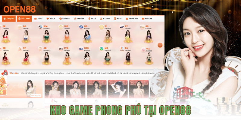 Khám phá kho game phong phú tại OPEN88